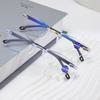 2025 New Frameless Minimalist Hot Stamping Cut Edge High-Definition Anti Blue Light Reading Glasses With Presbyopia Display