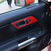 For 2015-2025 Ford Mustang ABS Red Interior Door Handle Frame Trim Panel Cover