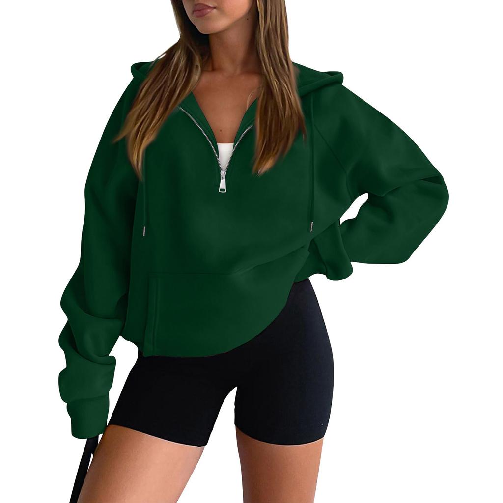 Женская толстовка с капюшоном на молнии, длинная, легкая, свободная, с длинным рукавом, повседневная, с карманами