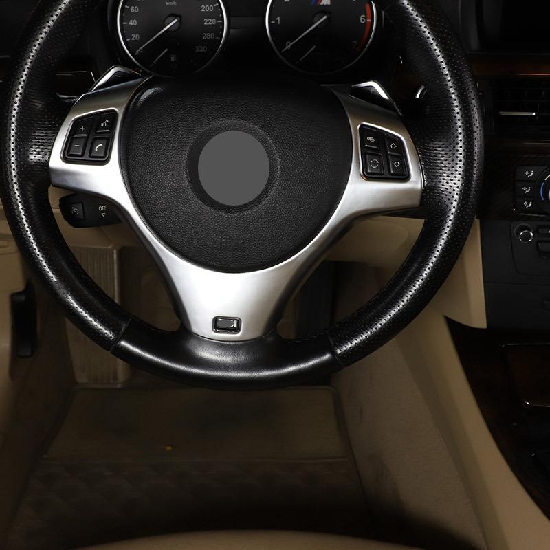 Для BMW 1 серии 3 серии E87 E90 E92 2004-2012 Декоративная накладка на рулевое колесо автомобиля Отделка Рамка Наклейка Автоаксессуары