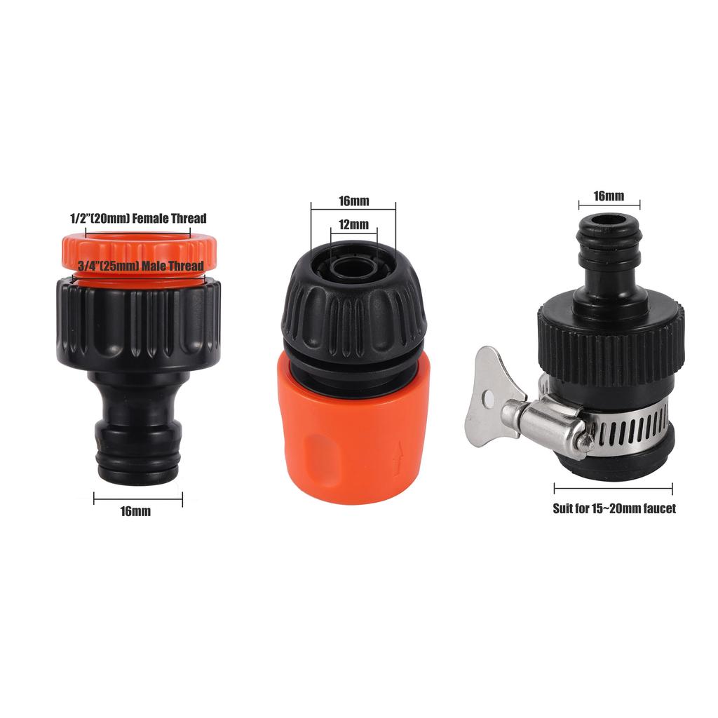 Blue Hose With Quick Connect Faucet Street 16mm PVC Hose Garden Irrigation Lawn Flower Watering Tools Car Wash Hose