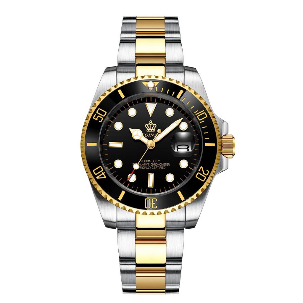 Мужские зеленые часы Submariner Date из нержавеющей стали – Высококлассный минимализм, Водонепроницаемые, Вращающийся безель, Спортивный дизайн для студентов