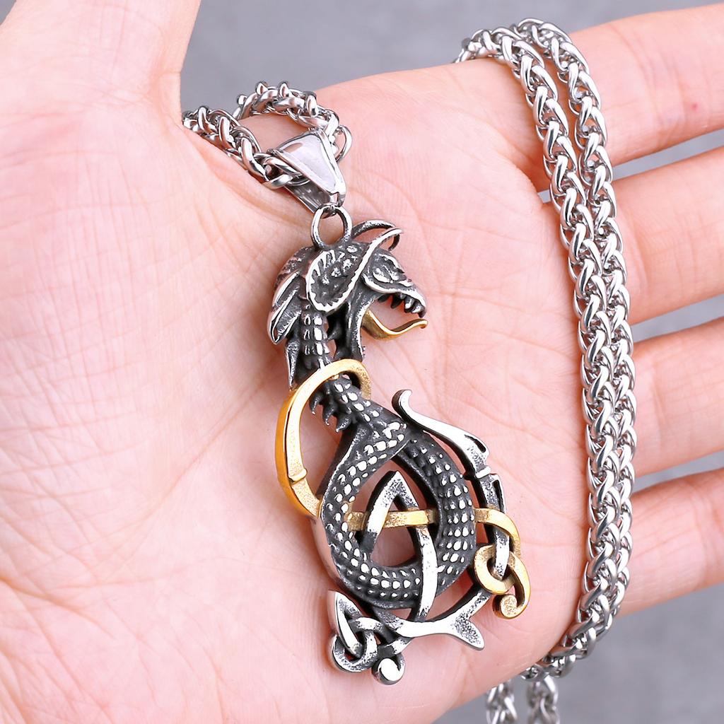 Скандинавский Викинг Ворон Дракон Животное Ожерелье Различные Мужские Амулет Одина Подвеска Нержавеющая Сталь Мода Винтажные Украшения