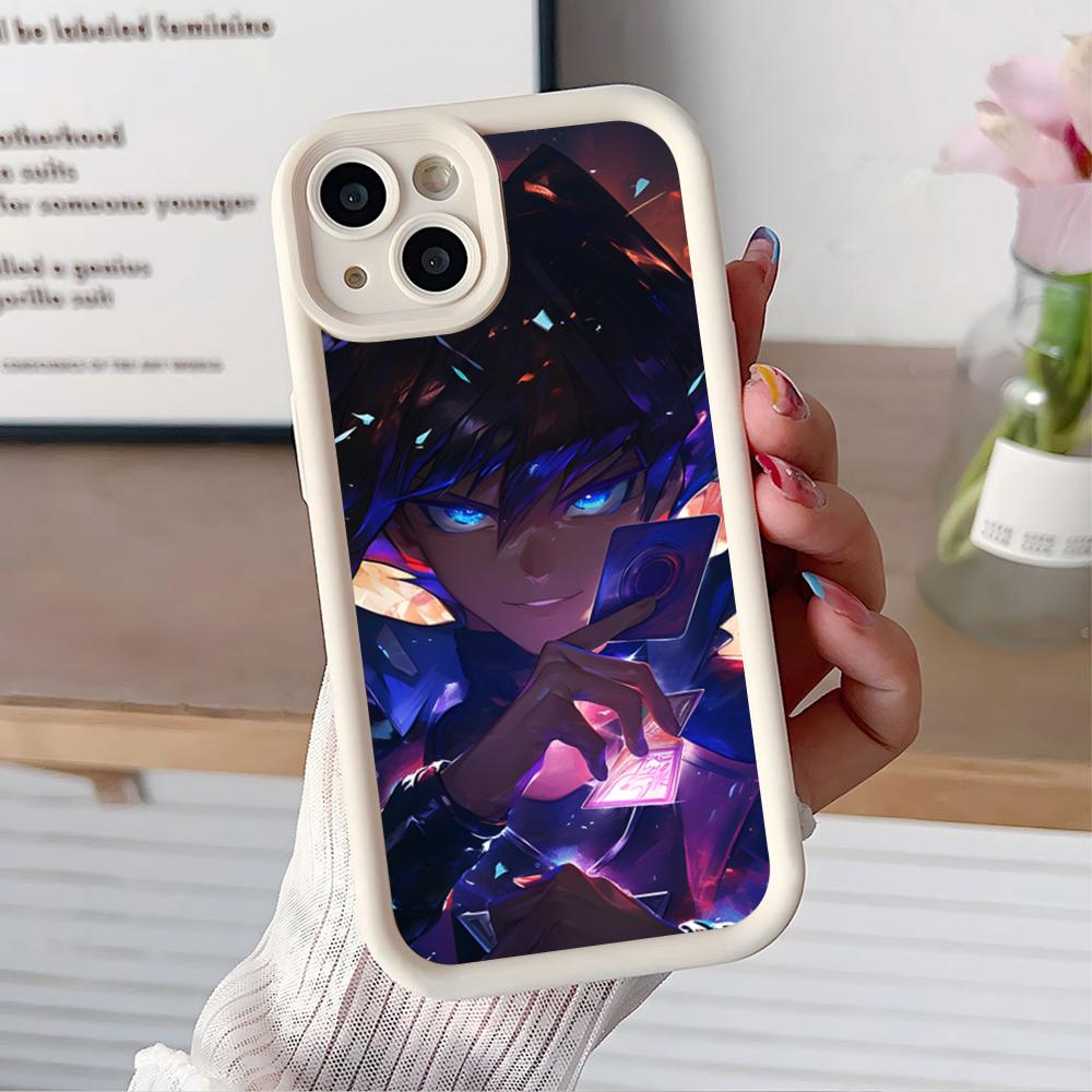 Yugioh Seto Kaiba Phone Case for iPhone 17 16 15 14 13 12 11 Air Pro Max Plus White Soft TPU Shockproof Cover