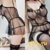 Сексуальное нижнее белье большого размера с высоким вырезом для ног, куколка-боди, прозрачное, с открытой грудью, косплей, эротическое, экстремальное, перфорированное, для взрослых женщин, извращенное эротическое нижнее белье, черное, размеры