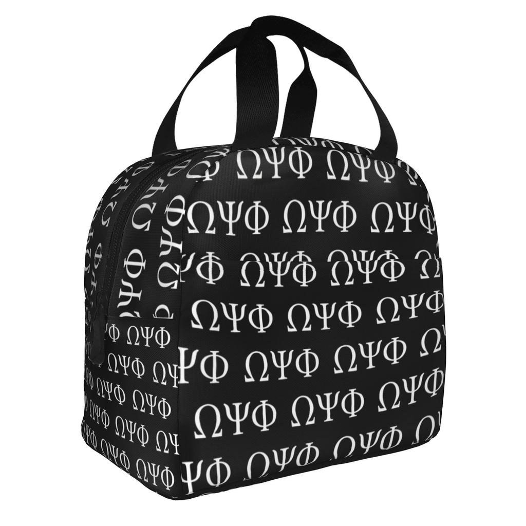 African American Psi Phi Fraternity Inc Lunch Bag Women Cooler Warm Insulated Lunch Boxes for School