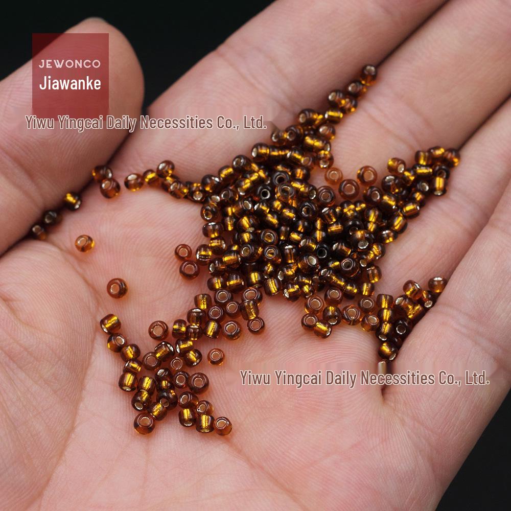 Silver-Filled Glass Rice Beads for DIY Earrings and Bracelets - 2/3/4mm