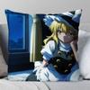 Marisa Kirisame Comic Game Touhou PProject Pillow Case Fashion Square Pillowcase Bedroom Sofa Room Ins Decoration Leisure