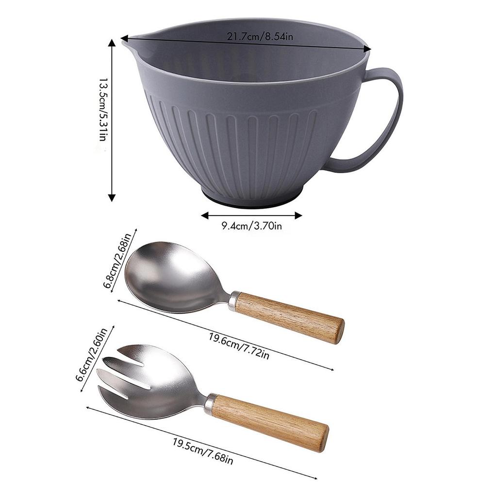 Миска для смешивания Миска для теста с поверхностью для выливания Защитная крышка Салатница Сервировочная миска