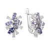 Silver Earrings with 7.3ct Natural Tanzanite, White Topaz (2116882)