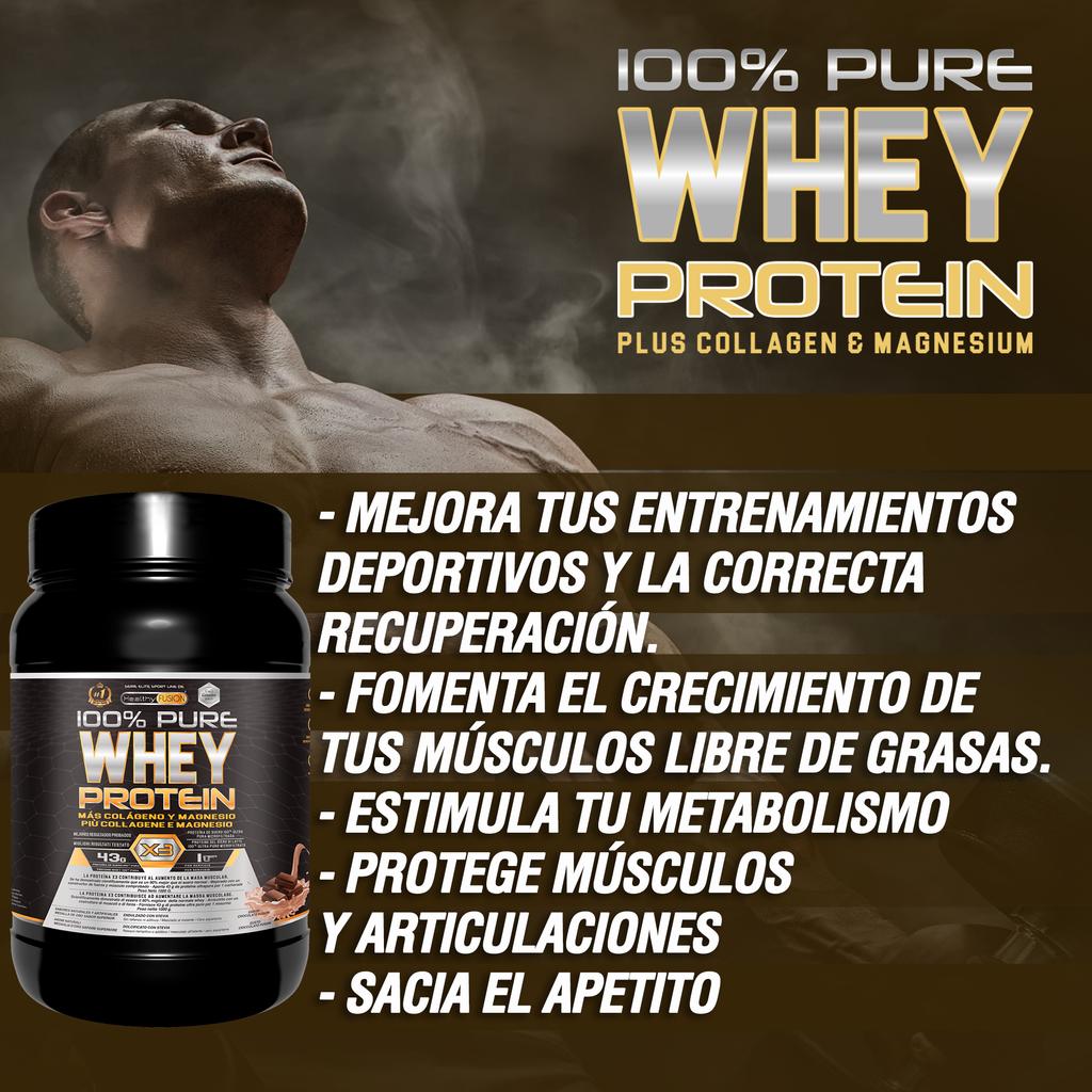 Healthy Fusion Whey Protein | Pure Whey Protein with Collagen + Magnesium | 1000g of Protein (Chocolate)