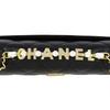 Chanel 23B Черный Стеганый Овечий Кожаный Сумка-Келли Длинная Жемчужная Ручка Золотая Пряжка Цепочка Наплечная Сумка Кроссбоди Женская Сумка