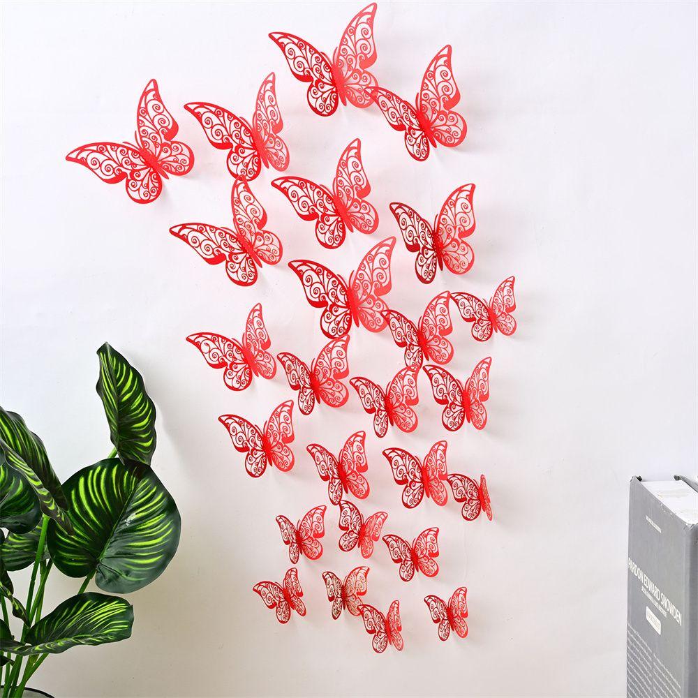 Butterflies Art Hollow Butterflies Decals 3D Butterfly Stickers Wall Decals Wall Art Decor