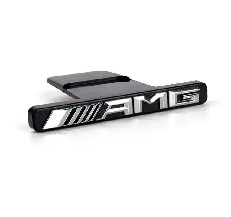 1pcs 3d AMG Logo Emblem Car Front Grille Badge Car Styling For Mercedes Benz W124 W168 W169 W176 W177 W202 W203 W204 W205 W210 NI0
