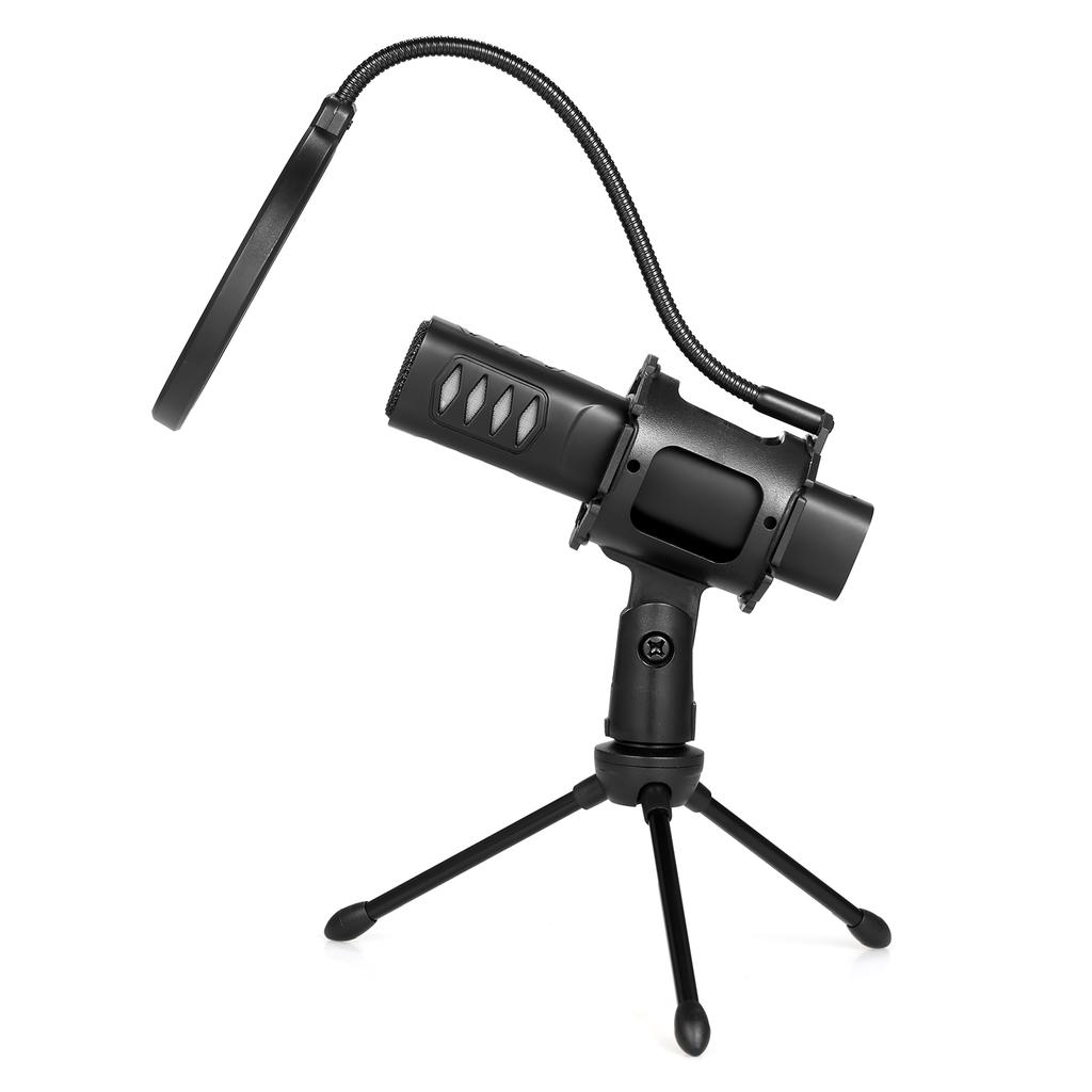 USB-микрофон, кардиоидный конденсаторный микрофон со штативом, поп-фильтр, подвесное крепление для потоковой передачи игр