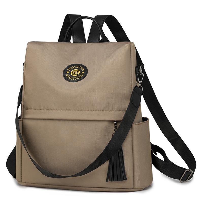 Рюкзак с защитой от кражи, женский однотонный рюкзак, легкая школьная сумка большой вместимости