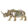 Decorative Figure DKD Home Decor Golden Resin Multicolor Rhinoceros (55 X 17.5 X 25 Cm)