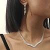 Stylish and Simple Earrings, Necklace Set, Two-piece Jewelry