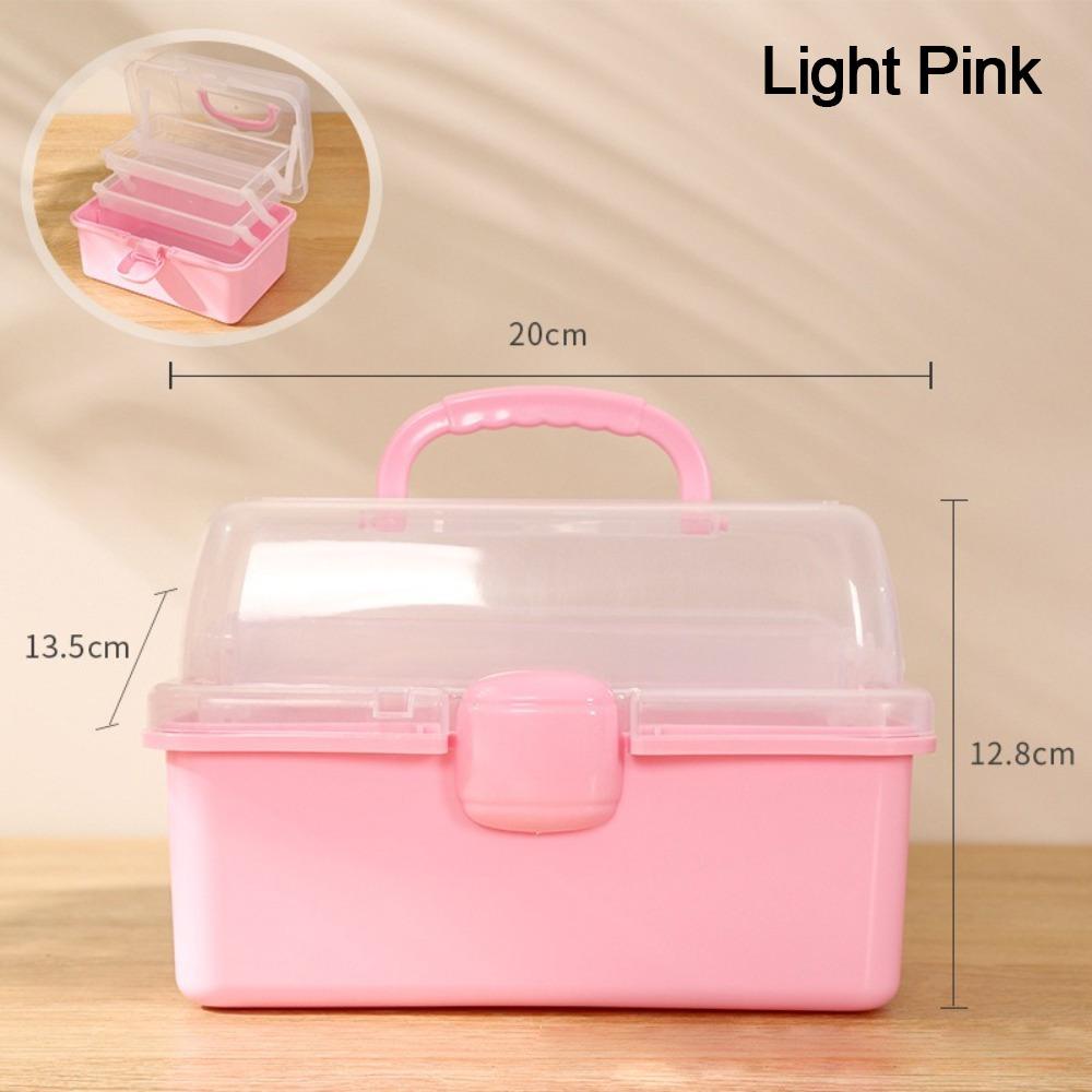 Three-layer Stationery Case Foldable Toy Box New Nail Art Organizer