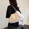 Plush Faux Fur Tote Bag For Daily Use With Soft Texture And Stylish Design