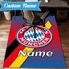Custom Name Bayern Munich Crest Art Rug Game Carpet, Floor Mat for Bedroom Living Room Entryway Rug, Home Decor Idea Gift for Christmas birthday