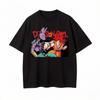 Мужская футболка Аниме Dragon Ball Принт Футболка Harley Cooku Хлопковая футболка Поп Уличный стиль Топ с коротким рукавом Белый