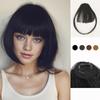 Синтетическая заколка в челке, накладная челка, наращивание тупой челки, бахрома с аккуратной челкой, парик для женщин, повседневная одежда