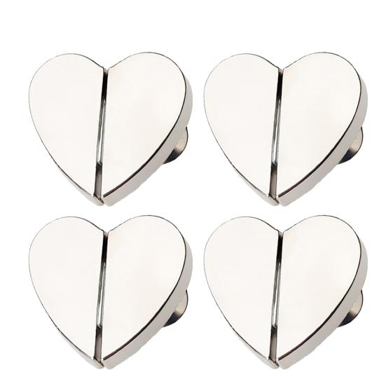 2/4/12/20 шт. Магнитные зажимы для штор в форме сердец, предотвращающие проникновение света, магнитные держатели для штор из прочного сплава, утяжелители для тонких штор
