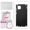apgo Protective Skin Sticker for the Back+sides Compatible with Samsung Galaxy F12, Full Wrap Film, Foil, Vinyl - Pattern Black Honeycomb