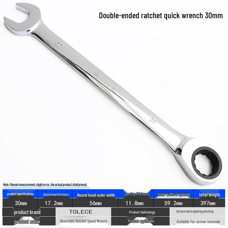 Реверсивный гаечный ключ с открытым зевом QuickTorx