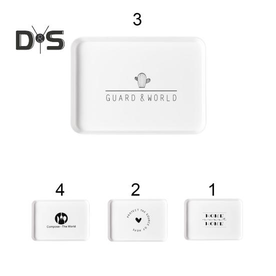 Сервировочный поднос, универсальная моющаяся пластиковая прямоугольная посуда для завтрака, фруктового хлеба, еды для подарков