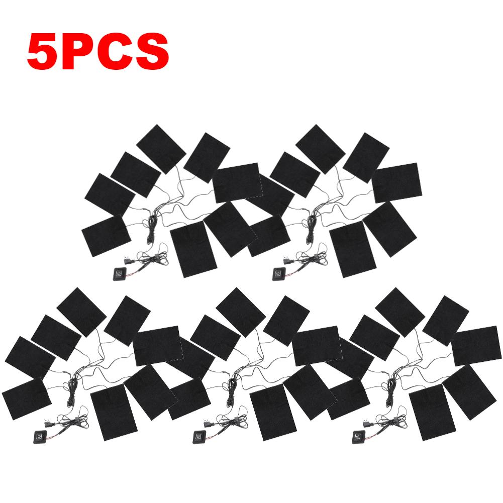 1-5 шт. Нагревательные элементы для куртки, электрическая грелка для одежды, 3 уровня нагрева, греющая накладка для зимы, для активного отдыха, катания на лыжах, кемпинга, пеших прогулок