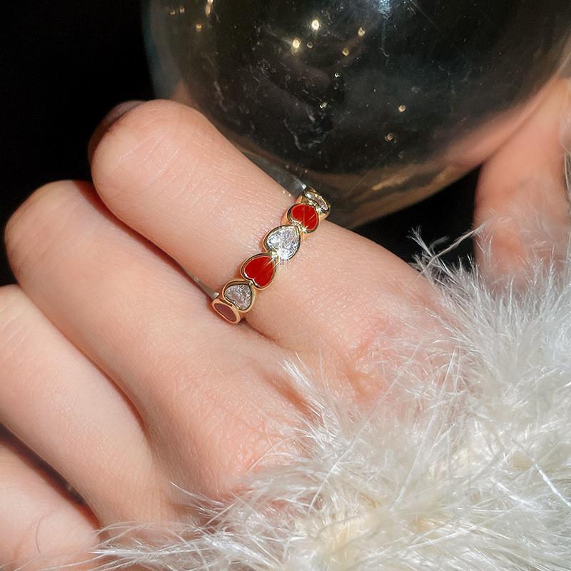 Minimalist Heart Open Band Ring With Copper And Gold Finish For Stylish Women