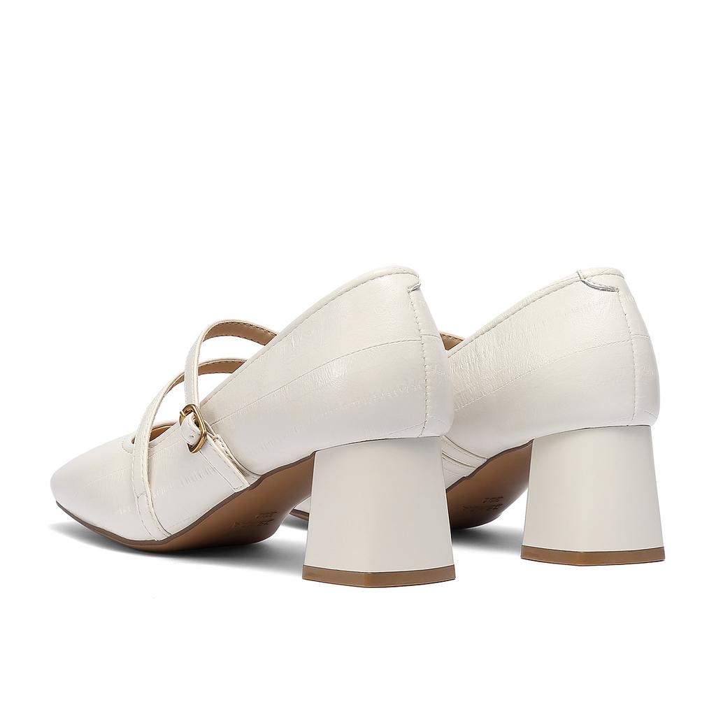 Senda Mary Jane Shoes Women's 26 Spring New Shopping Mall Same Style Coarse High Heel Shallow Mouth Single Shoes XZS01AQ6