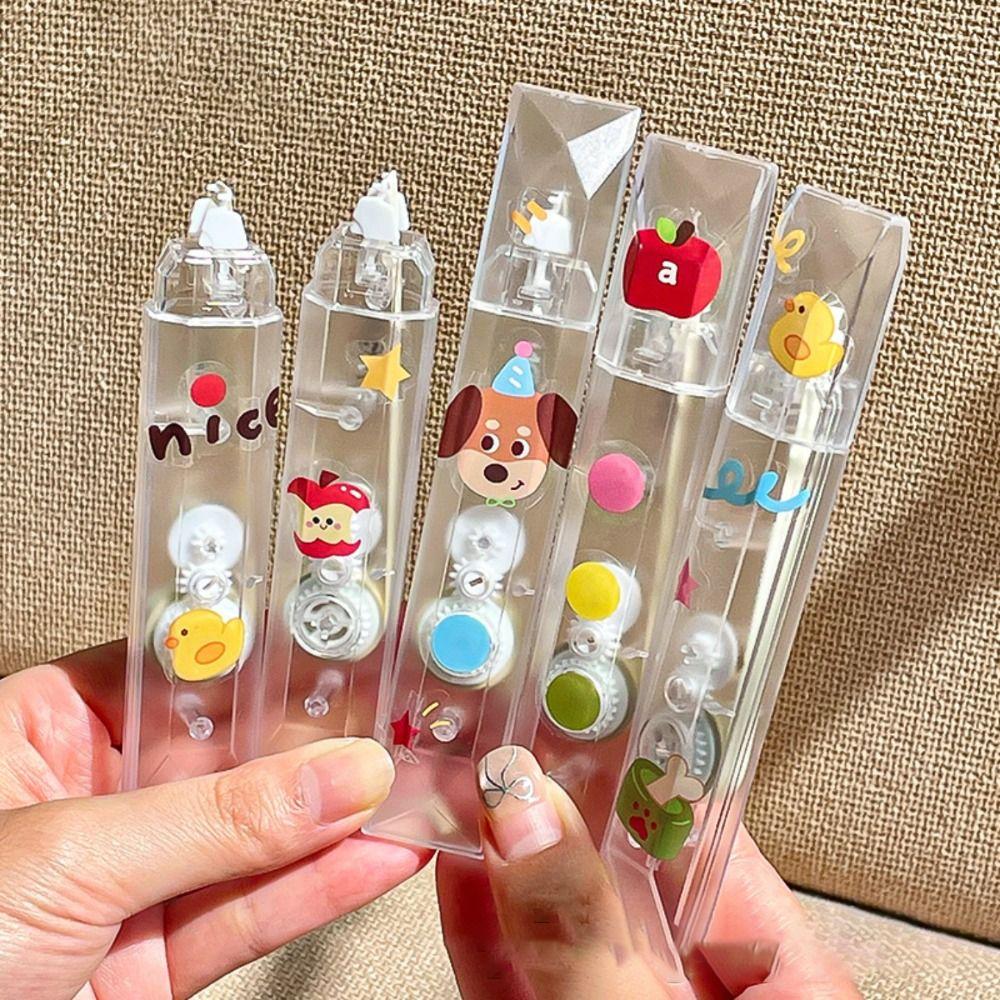 5pcs/Set Smooth Coating Tape Transparent Correction Band Portable Correction Tape School Supplies