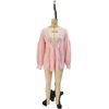 Women S Solid Lace V Neck Lantern Sleeve Casual Top