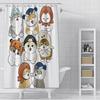Душ Милый Кот Mofusands Занавеска Водонепроницаемая Полиэстеровая Ткань Краска Красочные Занавески для Ванной Домашний Декор для Ванной Занавеска с Крючком