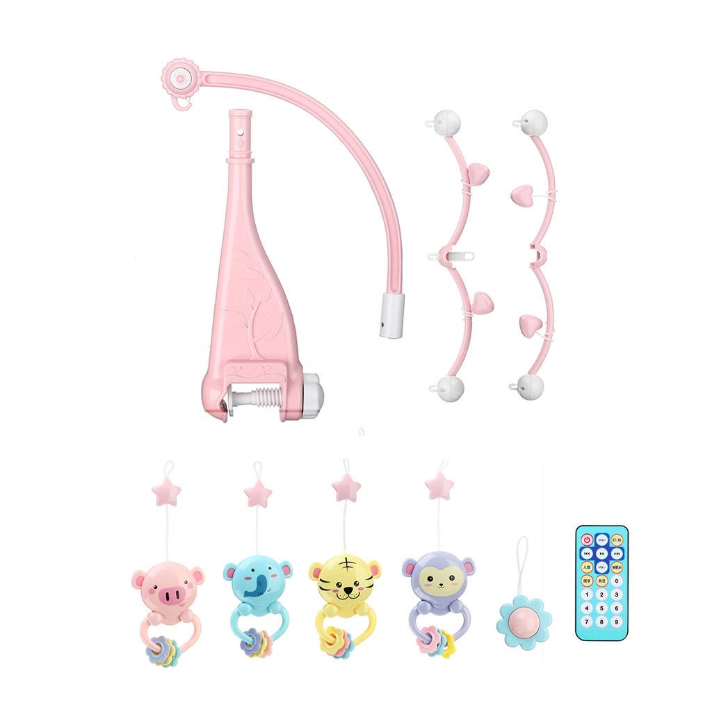 Детские погремушки, мобильные телефоны для кроватки, держатель для игрушек, вращающийся мобильный колокольчик для кровати, музыкальная шкатулка, проекция 0–12 месяцев