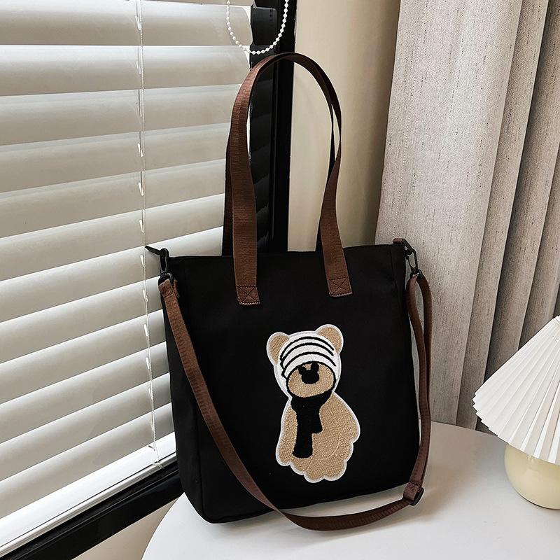 Большая вместительная сумка-тоут для женщин, новая симпатичная универсальная сумка через плечо для женщин, сумка-тоут для студентов колледжа