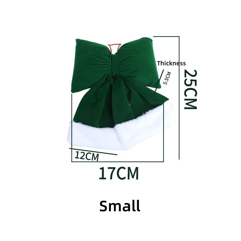 Velvet Ribbon Bow Luxurious Christmas Decoration Pendant Handcrafted Velvet Bow Versatile Festive Bow Ornament For Showcase Door