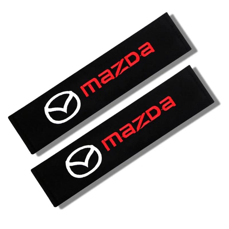 2ppcs Car Seat Belt cover Seat Belt Shoulder pads Q For Mazda 3 6 Atenza Axela CX3 CX5 MP MS RX8 Car Styling