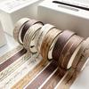 8 Rolls Retro Washi Tape Set Vintage Decorative Masking Tape for Scrapbooking Journaling Supplies DIY Crafts Gift Wrapping