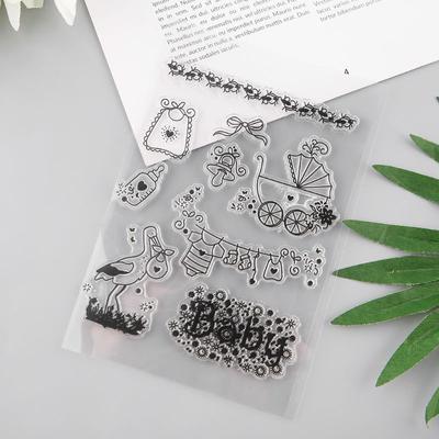 Детский силиконовый прозрачный штамп, DIY Скрапбукинг, тиснение, фотоальбом, декоративная бумажная карта, ремесло, подарок ручной работы