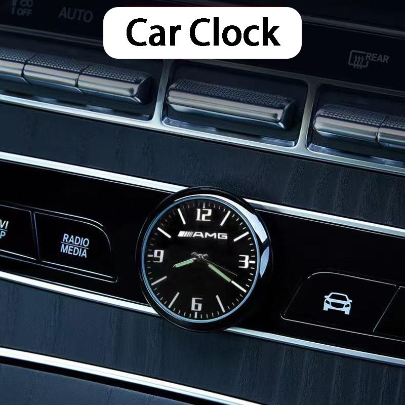 LJX1 Car Decoration Quartz Luminous Clock Watch For Mercedes benz AMG GLA CLA GLC GLE GLB GLK CLS A B C E S Class E300 C200 C260 C180