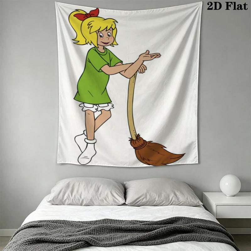 Bibi Blocksberg Wall Tapestry Aesthetic Wall Hanging Printed Fabric Blanket Decorative Tapestries for Bedroom Living Room Home Decor