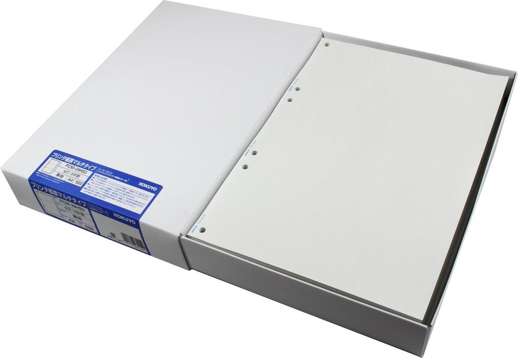KOKUYO Printer Paper, Forms, Multi-type, A4, 6-hole, 3-part, Plain, PCM-39HS3