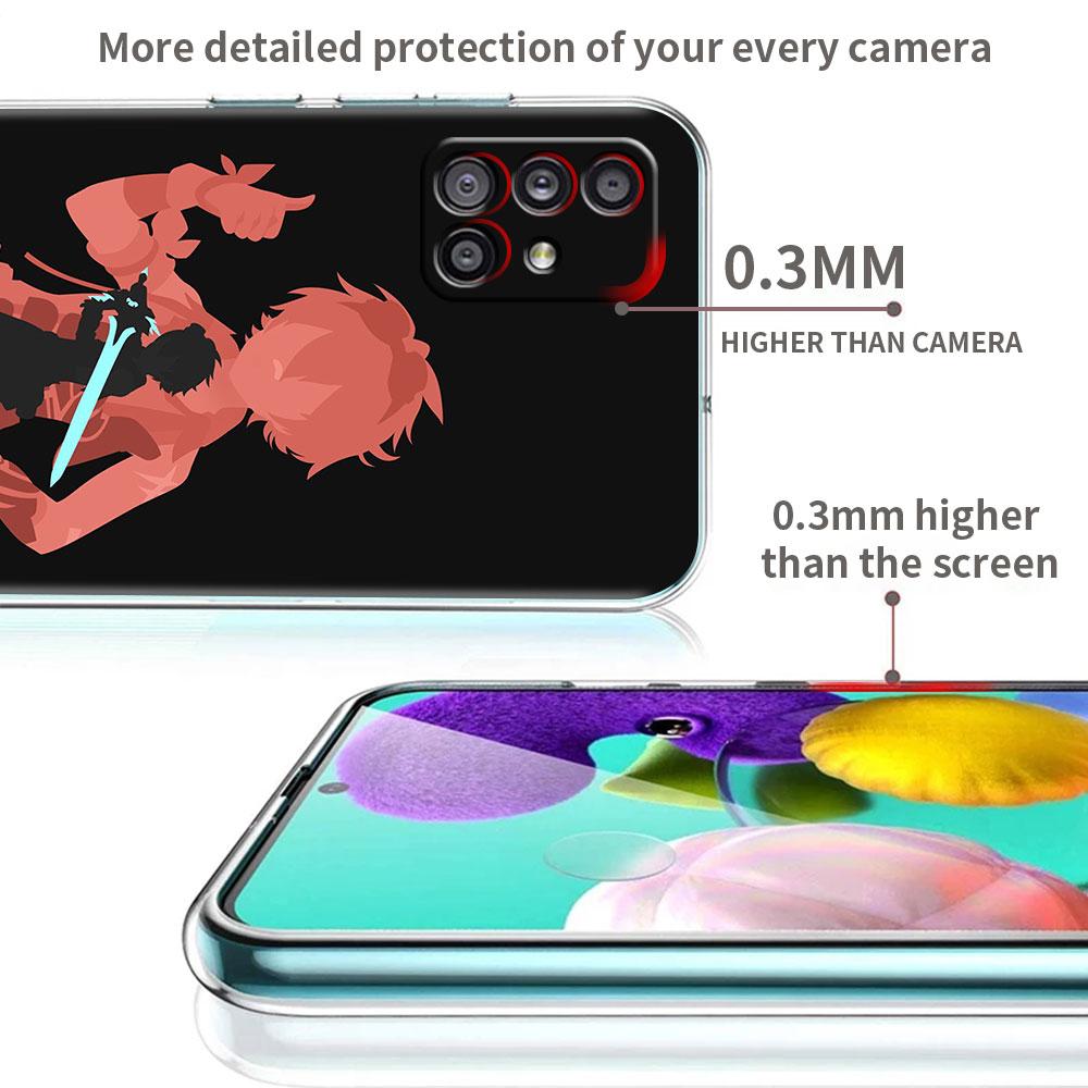 Прозрачный чехол Genshin Impact с аниме для Samsung Galaxy A51 A71 A21s A31 A12 A32 5G A21 EU A52 4G A41 A11 A22, чехол из ТПУ для телефона