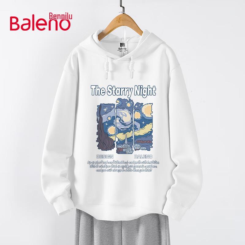 Baleno Men's Starry Sky Print Hooded Sweatshirt