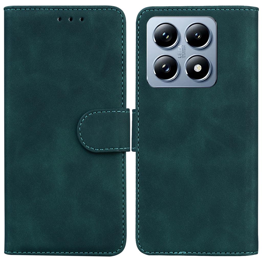 Чехол для Xiaomi 14T Pro, однотонный кожаный кошелек, чехол для телефона