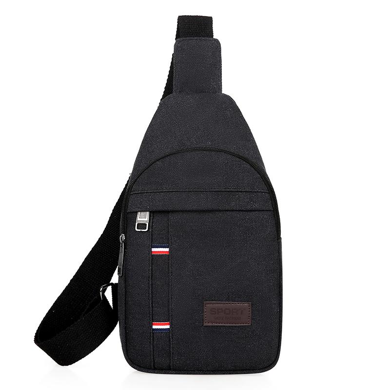 Korean Style Men's Oxford Cloth Crossbody & Waist Bag - Canvas Chest & Shoulder Bag